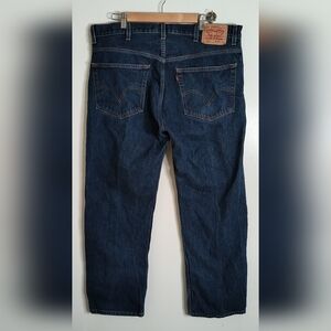 Levi Dark Wash 505 Regular Fit Men's Jeans W38 L29